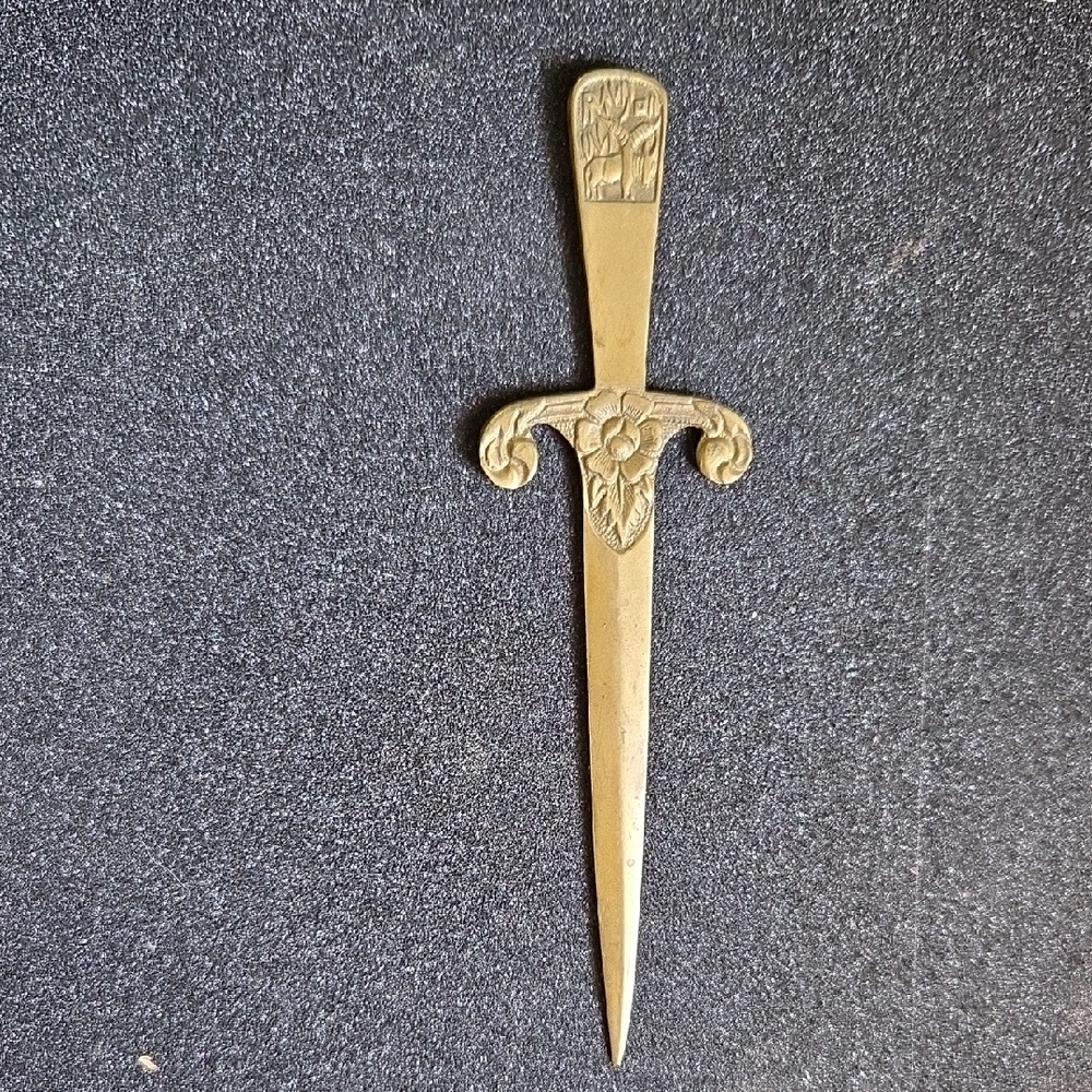 Indus Seal Brass Dagger Letter Opener Piece